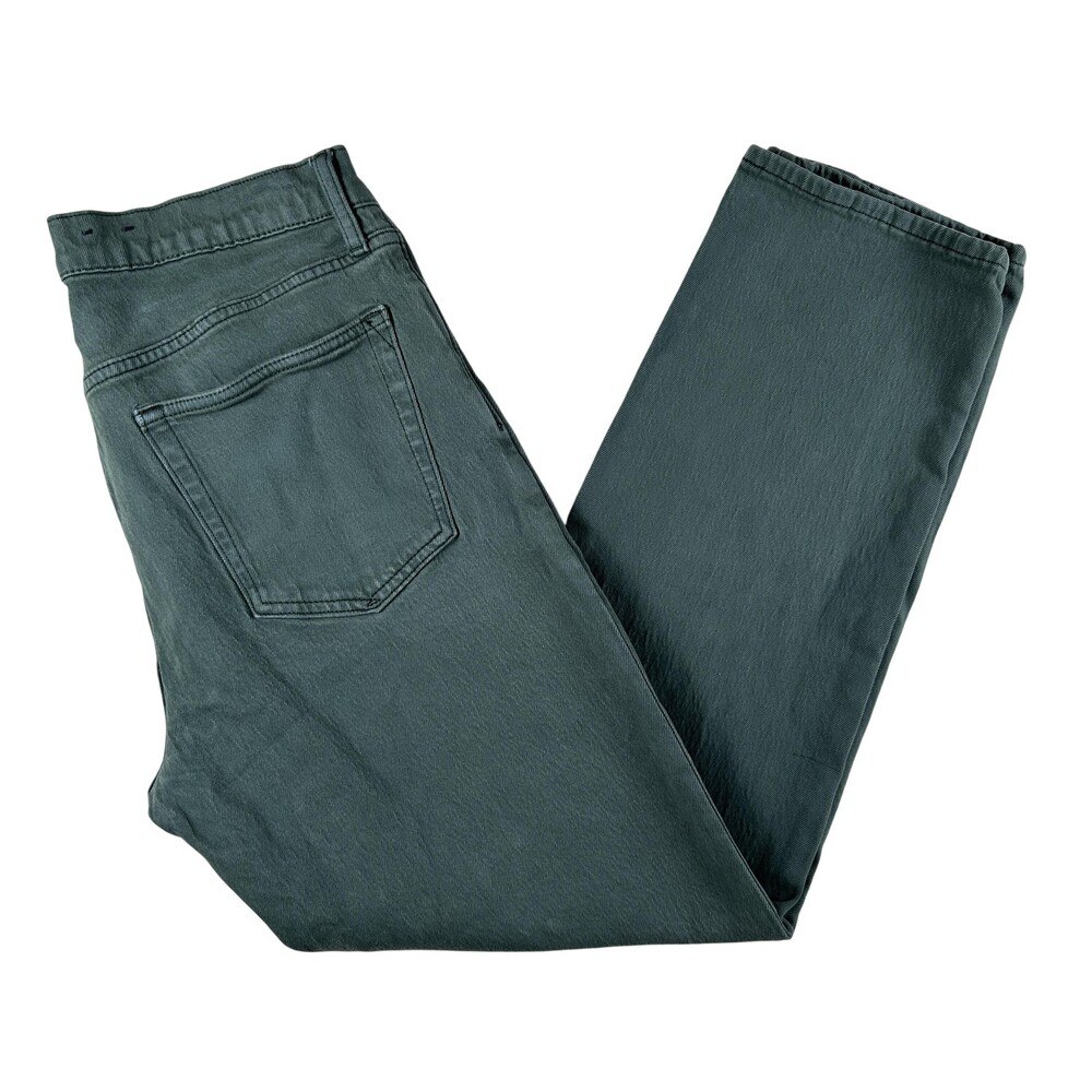 Gap GapFlex Straight Jeans Mens 33x30 Medium Wash Green Denim Stretch Zip Fly
